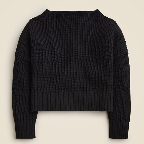 J. Crew Sweaters - NWT J.Crew Retail XS Ribbed funnelneck sweater in linen-cotton blend